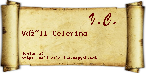 Váli Celerina névjegykártya